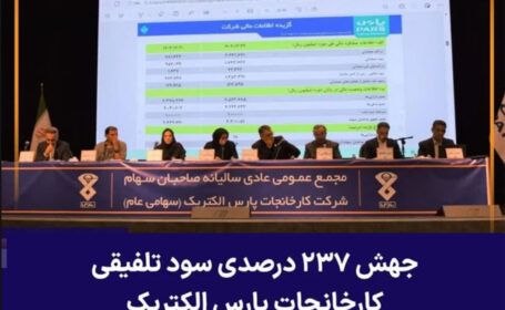 جهش ۲۳۷ درصدی سود تلفیقی و رشد ۱۹۲ درصدی سود شرکت کارخانجات پارس الکتریک جهش ۲۳۷ درصدی سود تلفیقی و رشد ۱۹۲ درصدی سود شرکت کارخانجات پارس الکتریک